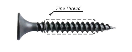 drywall screw, bugle head, fine thread