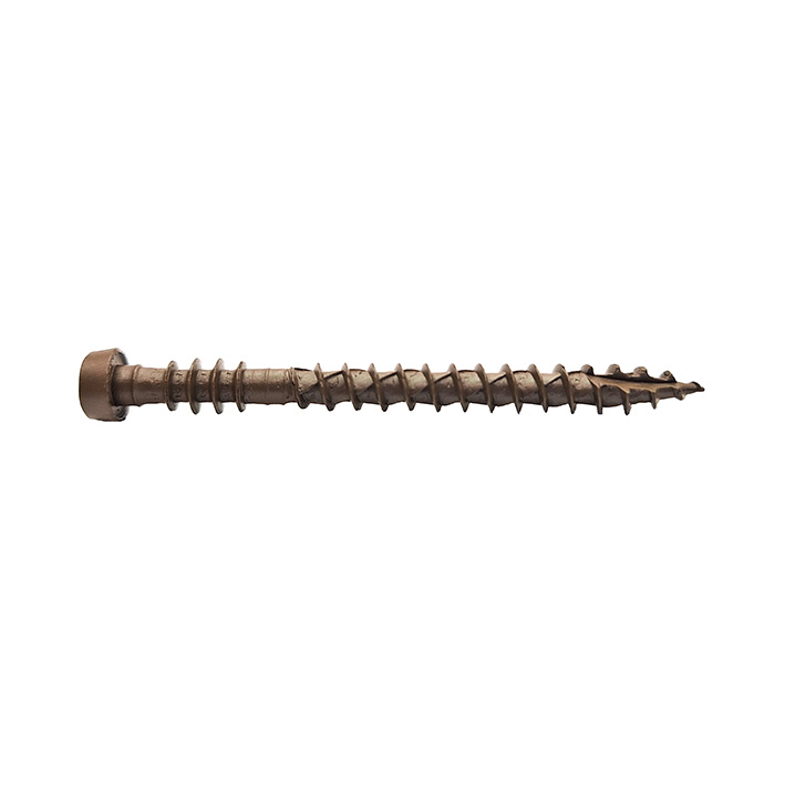 Composite, Cap Head with Ribs, and Twister Thread Types of Decking Screw