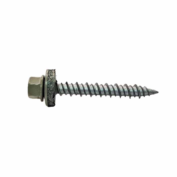 Painted Hex Head Roofing Screw with Bonded Washer and Sharp Point