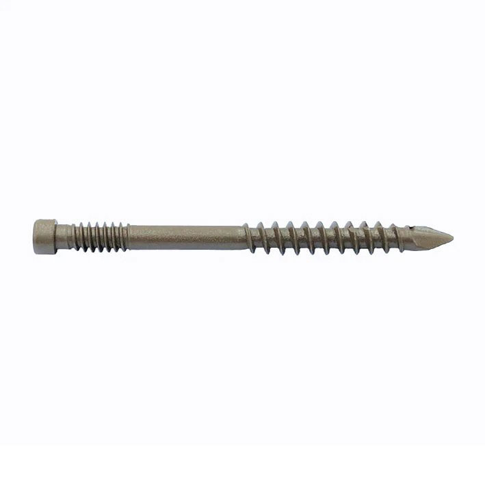 Cylindrical Trim Head, Double-Thread, and Sharp-Arrow Point of Decking Screw